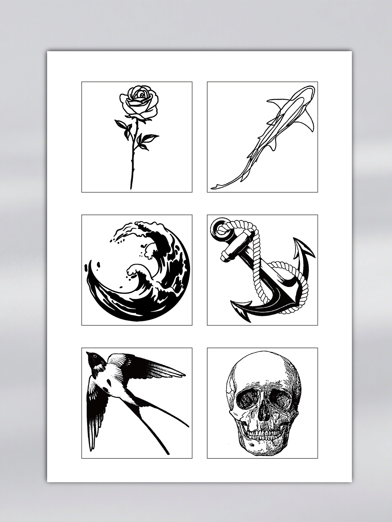 6 Custom Designs – Small Temporary Tattoos